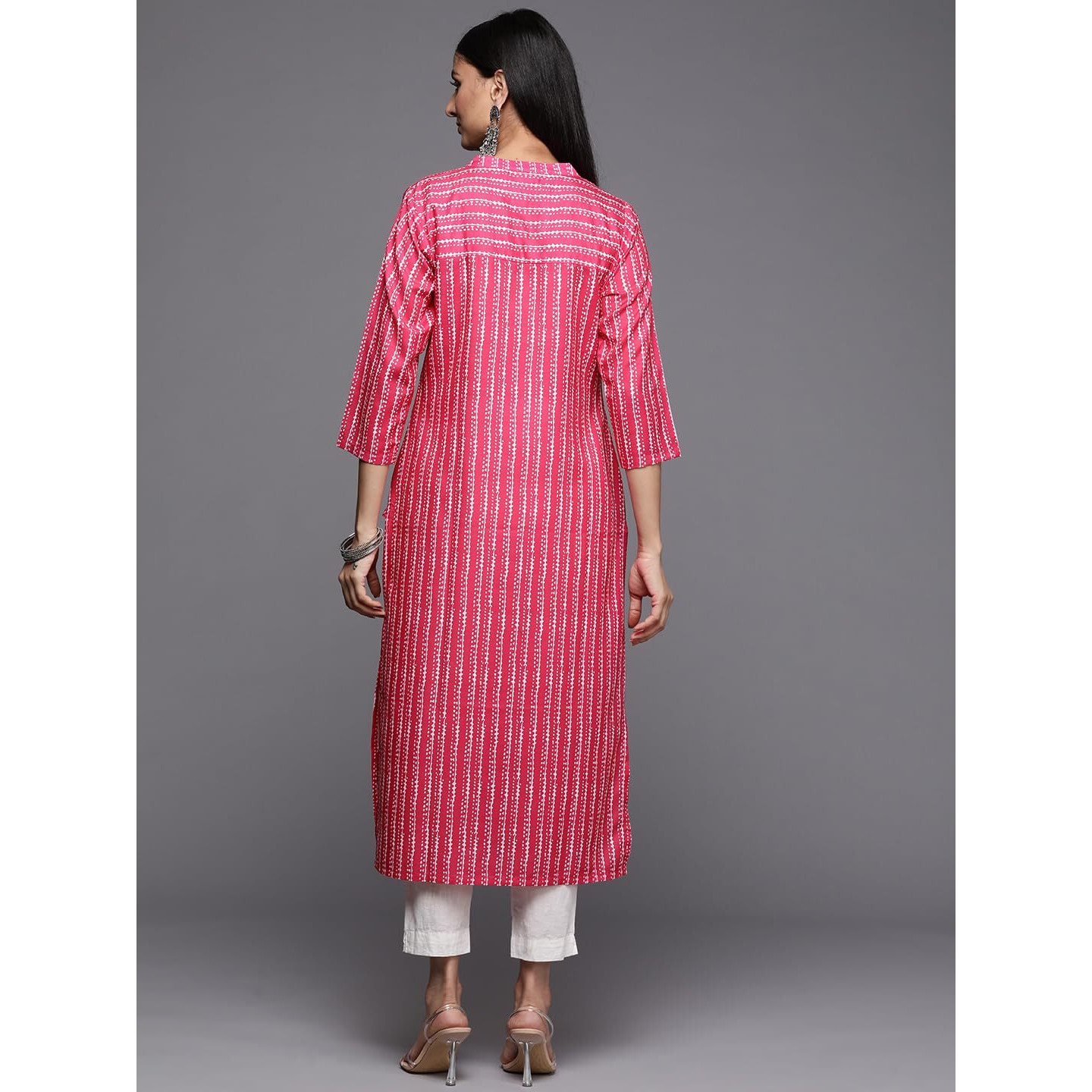 Varanga Women's Rayon Regular Kurta Set (Vkur297_Pink
