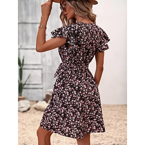 Dhruvi Trendz Womens Rayon Women Western Dresses Regular Fit A-Line (Dt-Wd1110_White_L)