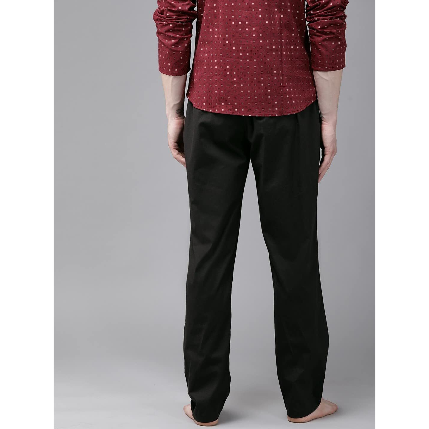 See Designs Men Black Solid Pure Cotton Men's Pyjama (Pack Of 2)_Sdcbpj156Xl