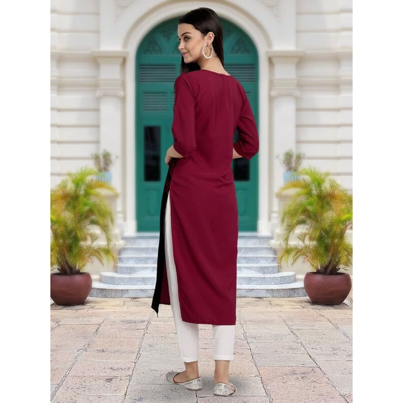 Tee Projekt Printed Crepe Kurti For Women Ll Modern Kurtis For The Trendy You (Pack Of 6)
