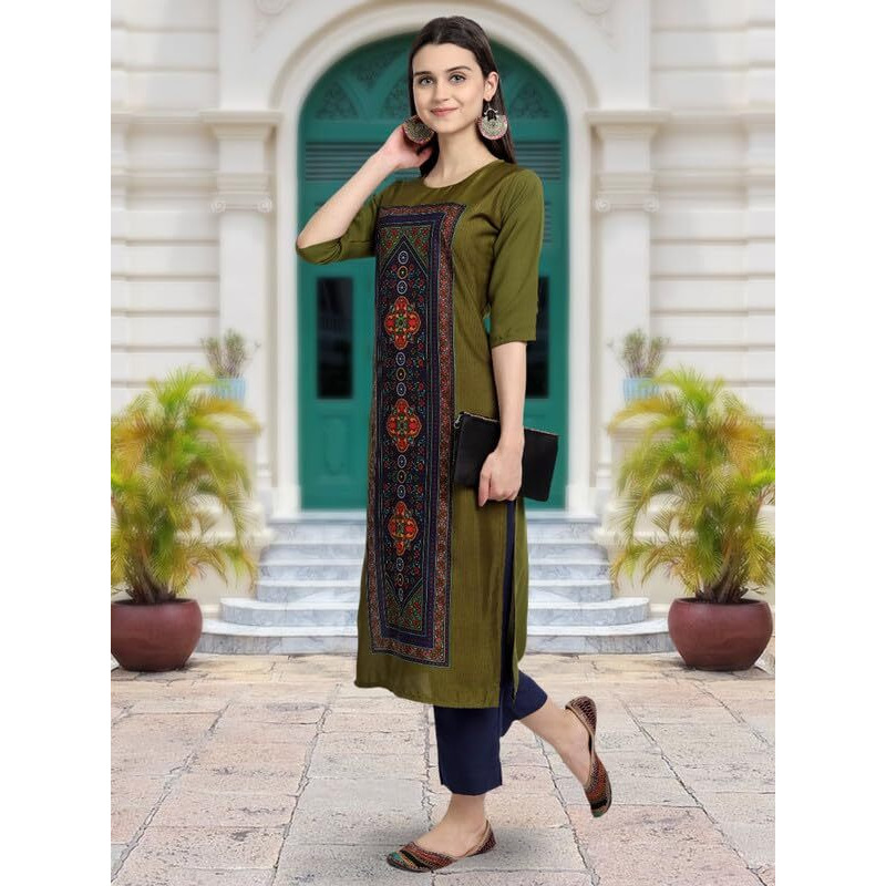 Tee Projekt Printed Crepe Kurti For Women Ll Modern Kurtis For The Trendy You (Pack Of 6)