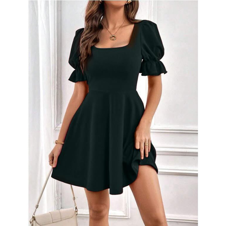 Oomph Women's Western & Fusion Wear Stetchable Party Dress For Women, Green - Md965