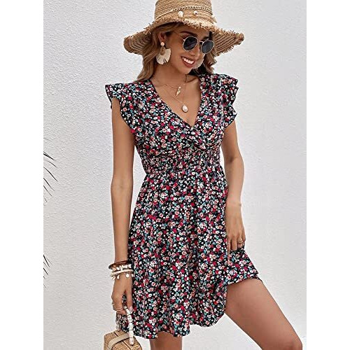 Dhruvi Trendz Womens Rayon Women Western Dresses Regular Fit A-Line (Dt-Wd1111_Red_L)