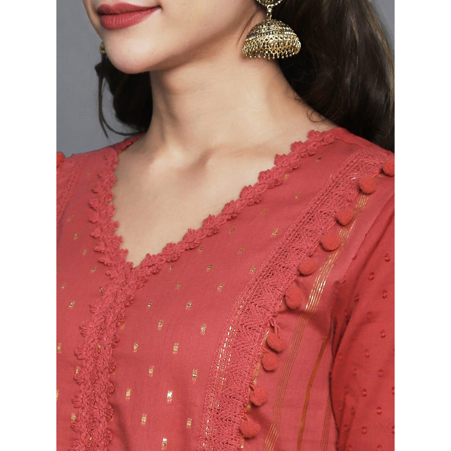 Ishin Women's Cotton A-Line Knee-Length Dresses (Inwdr0627_Mn_M_Maroon