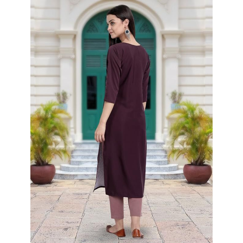 Tee Projekt Printed Crepe Kurti For Women Ll Modern Kurtis For The Trendy You (Pack Of 6)