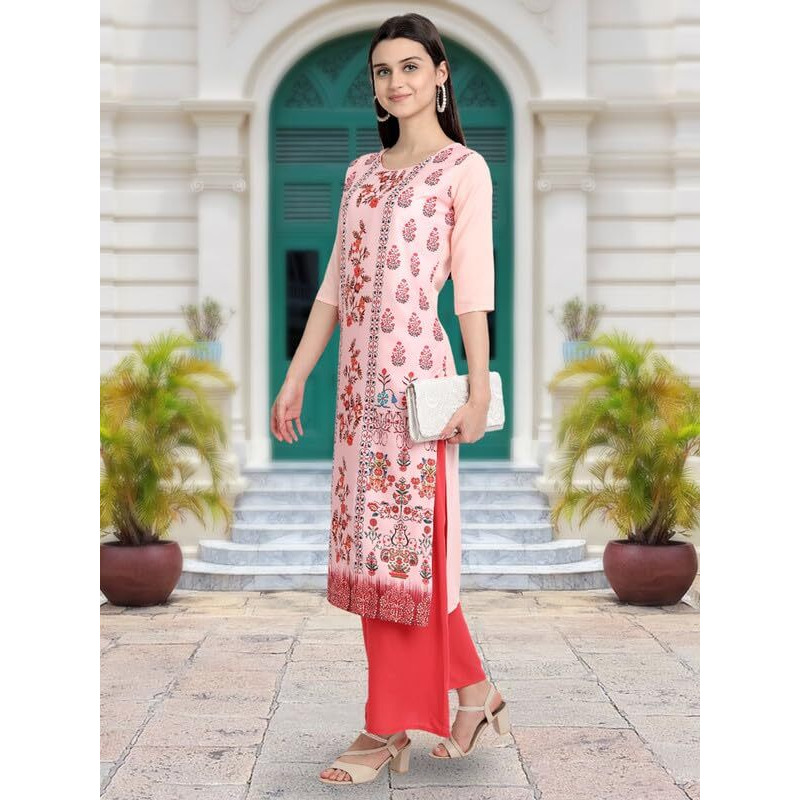 Tee Projekt Printed Crepe Kurti For Women Ll Modern Kurtis For The Trendy You (Pack Of 6)