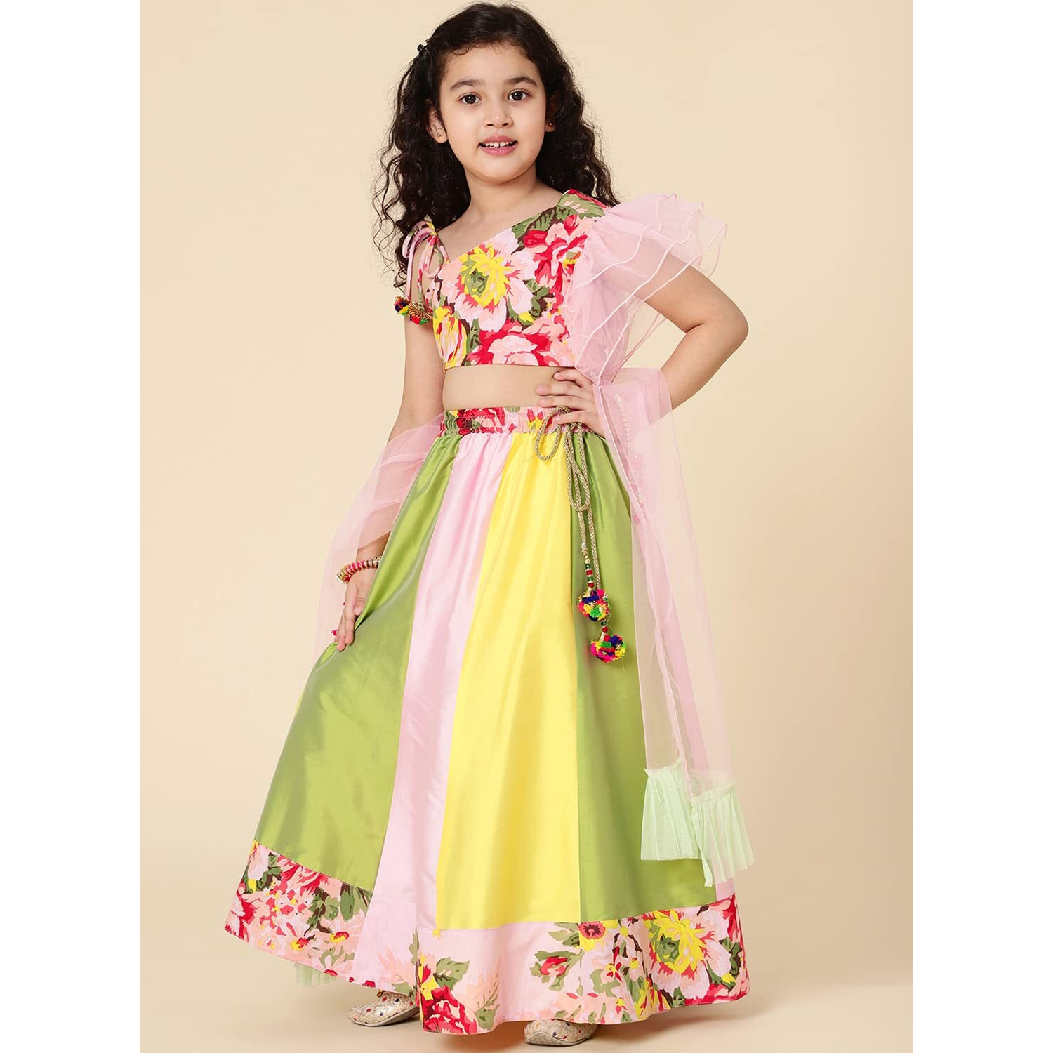 A.T.U.N. Girls Lehenga Set