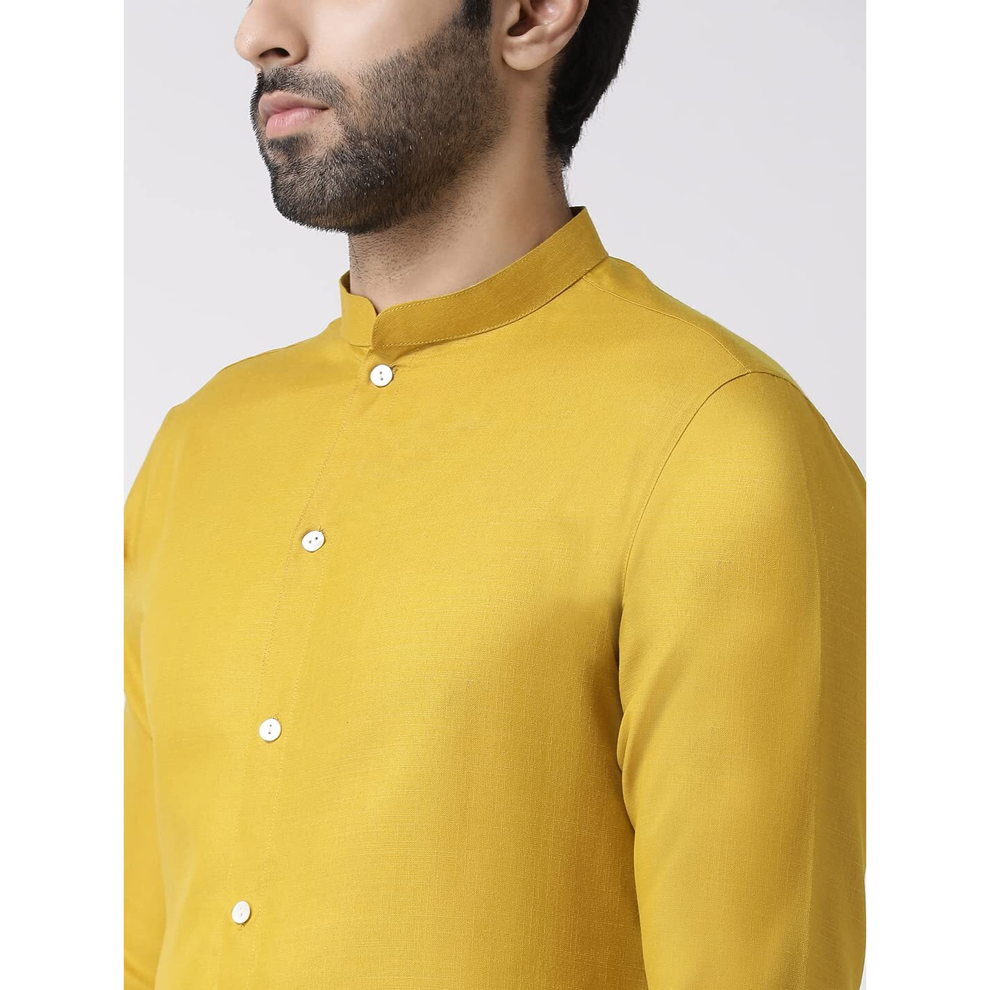 Kisah Men's Indian Ethnic Wear Kurta For Wedding & Festivals | Yellow | Size 40 | Ka-0345-40