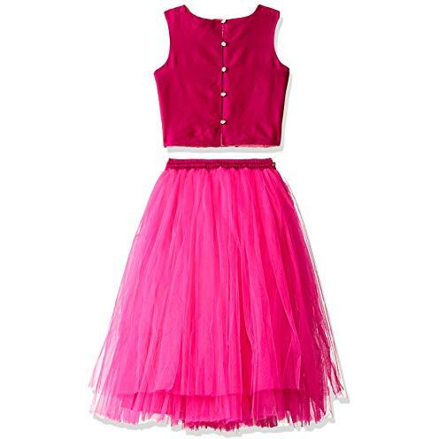 A.T.U.N. Girls' Regular Fit Lehenga Choli (Glhg Fus Fem_Fuchsia_4-5 Years)
