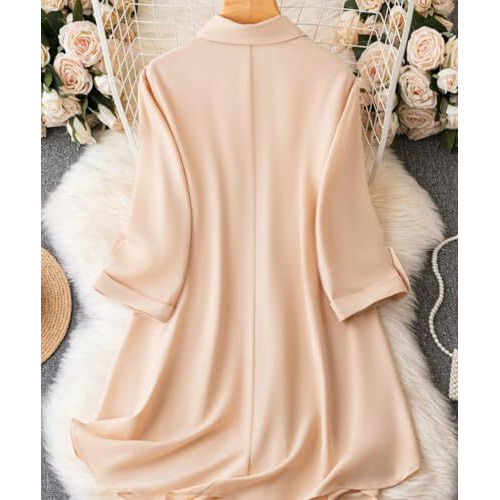 Leriya Fashion Womens Rayon Women Western Dresses Regular Fit Fit And Flare (Lf-Wd1101_Peach_Xl)