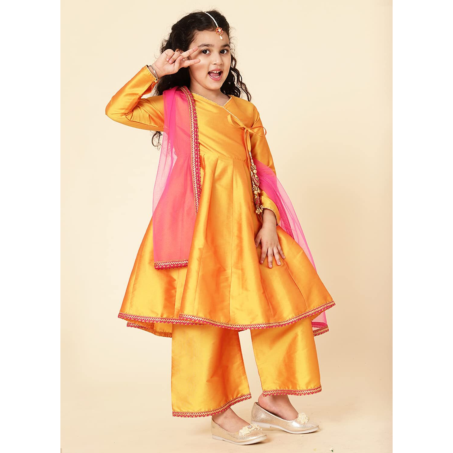 A.T.U.N. (All Things Uber Nice) A.T.U.N. Girls Anarkali Palazzo Set