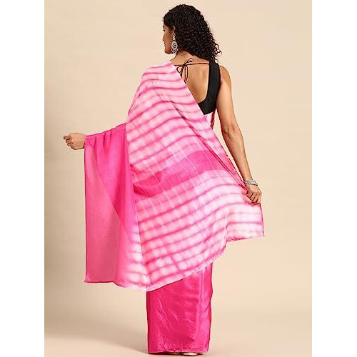 Shiv Textiles Women Poly Georgette Ready To Wear Saree Embrace Style In An Instant(St-R-5-Pink)