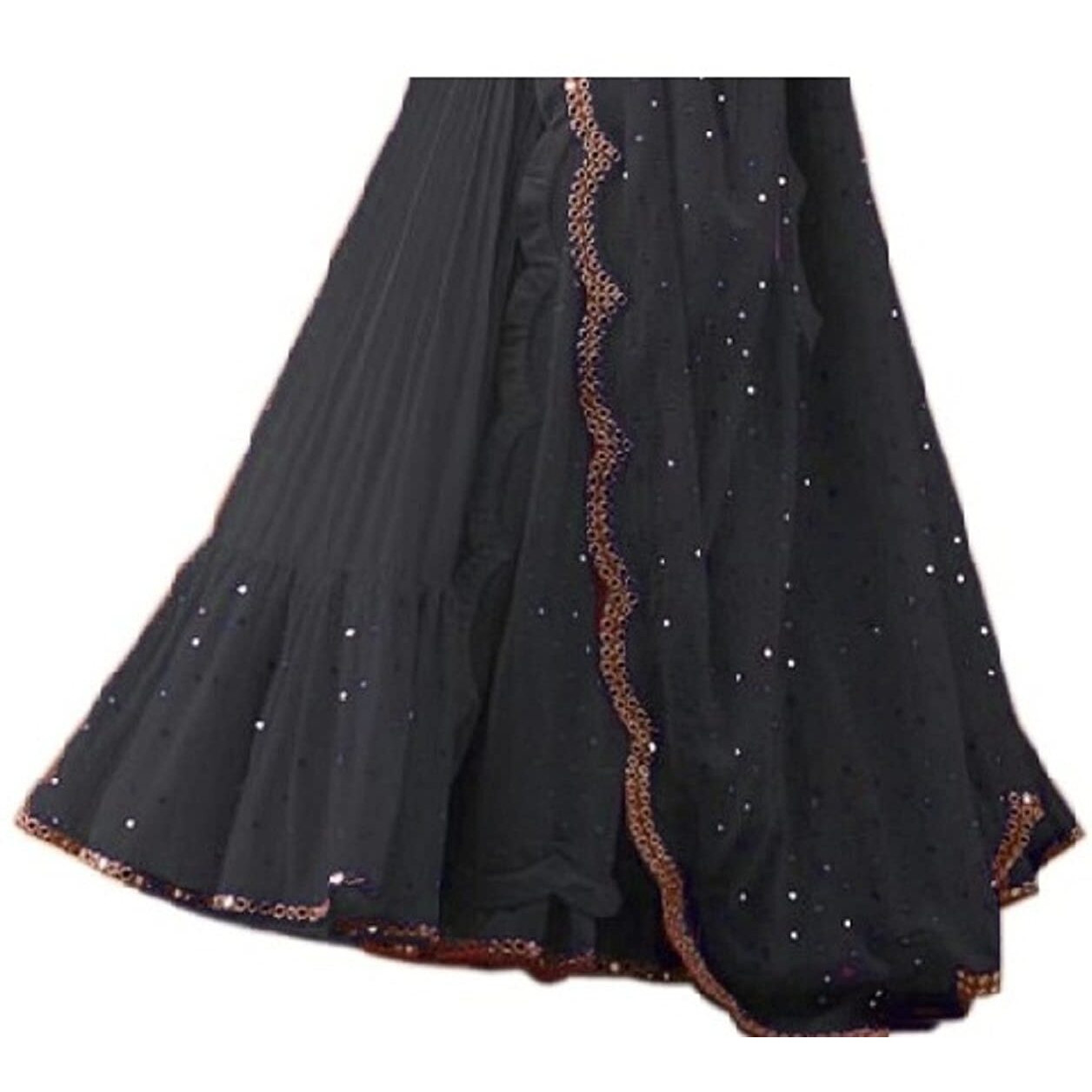 Fashion Basket Women's Georgette Grey Anarkali Suit