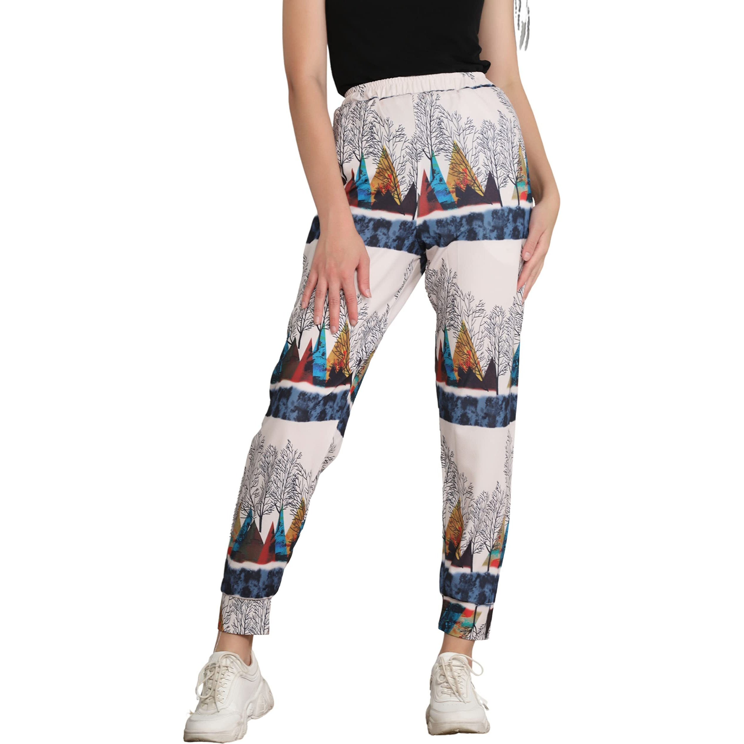 Greciilooks Women Rayon Jogger Regular Fit Trouser Pant (Multicolour, Xx-Large)