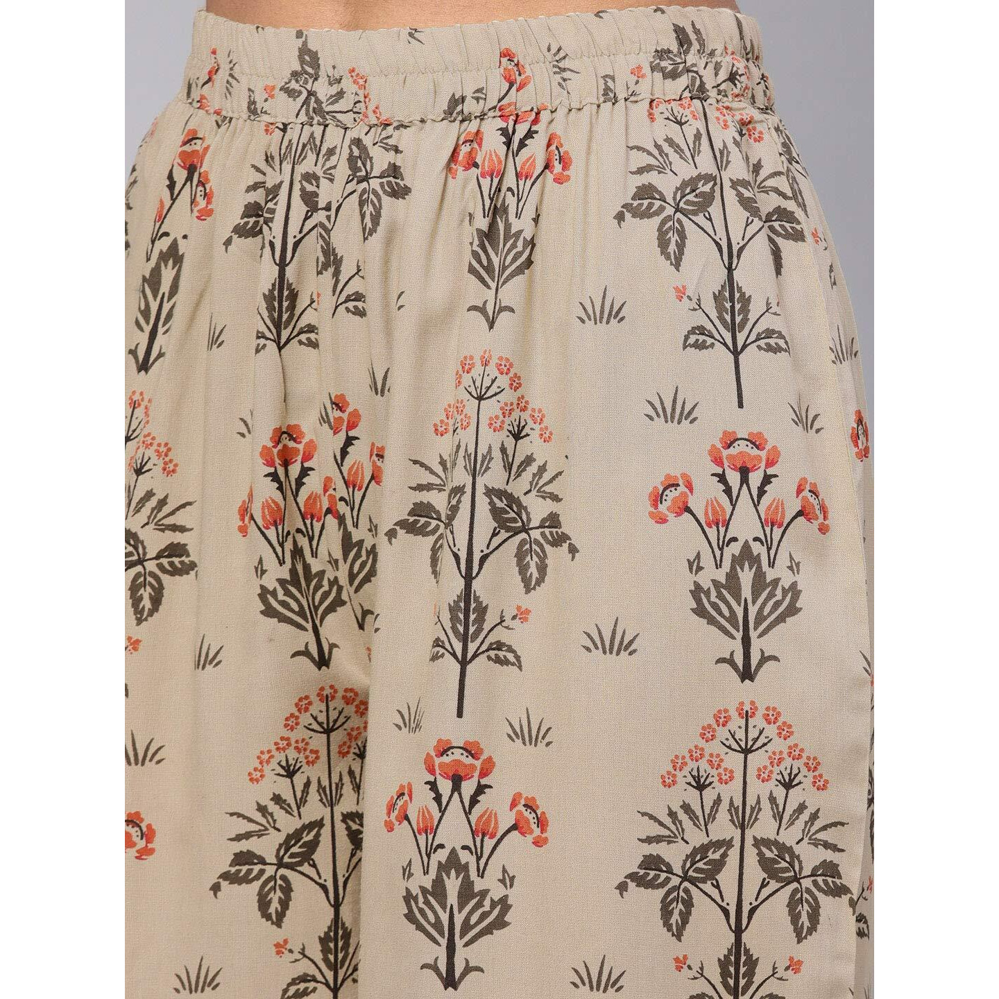 Idalia Printed Kurta With Palazzo Pants Camel