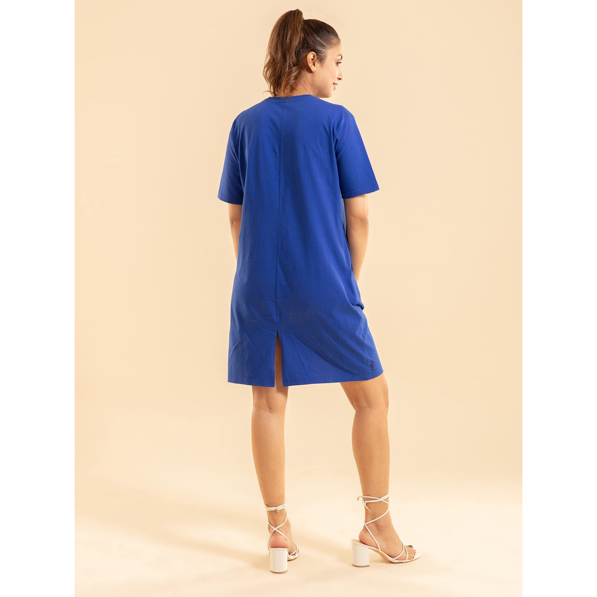 Nykd All Day Heart On My Sleeve Dress- Dress, Nyle102, Bright Cobalt, L, 1N