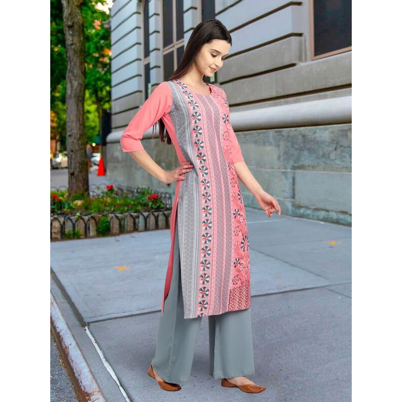 Pinkmint Women's Crepe Kurti For Women's Ll Traditional Kurti For Women Ll The Ultimate Kurti Collection (Pack Of 5)
