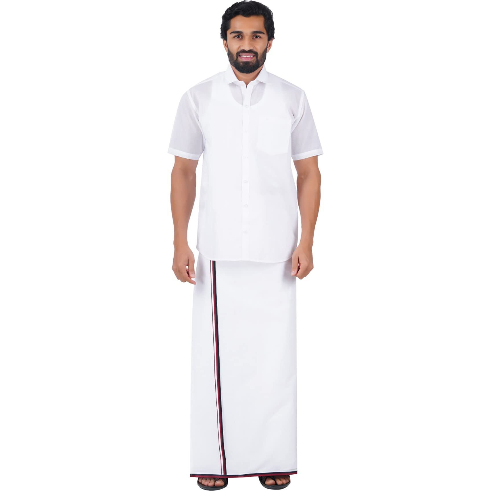 Prakasam Cotton Mens Super Soft Fabric Celebrities Welcro Pocket Dhoti/Political Party Dhoti/Ministers Choice Readymade Dhoti/Super Soft Fabric Readymade Dhoti