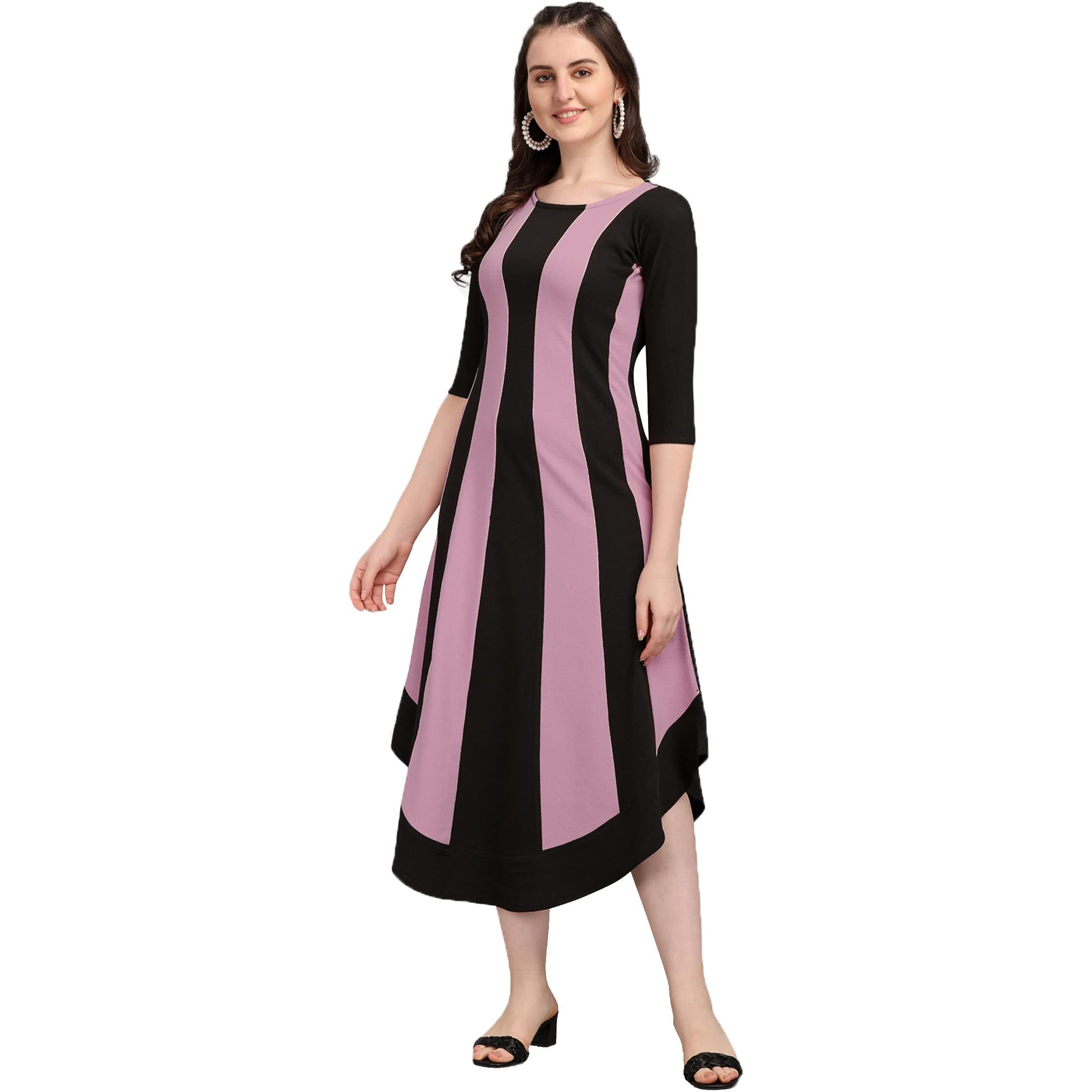 Purvaja Women's Corduroy Empire Waist Maxi Dress (Lucy-526-Lv-Bl-M_Light Violet