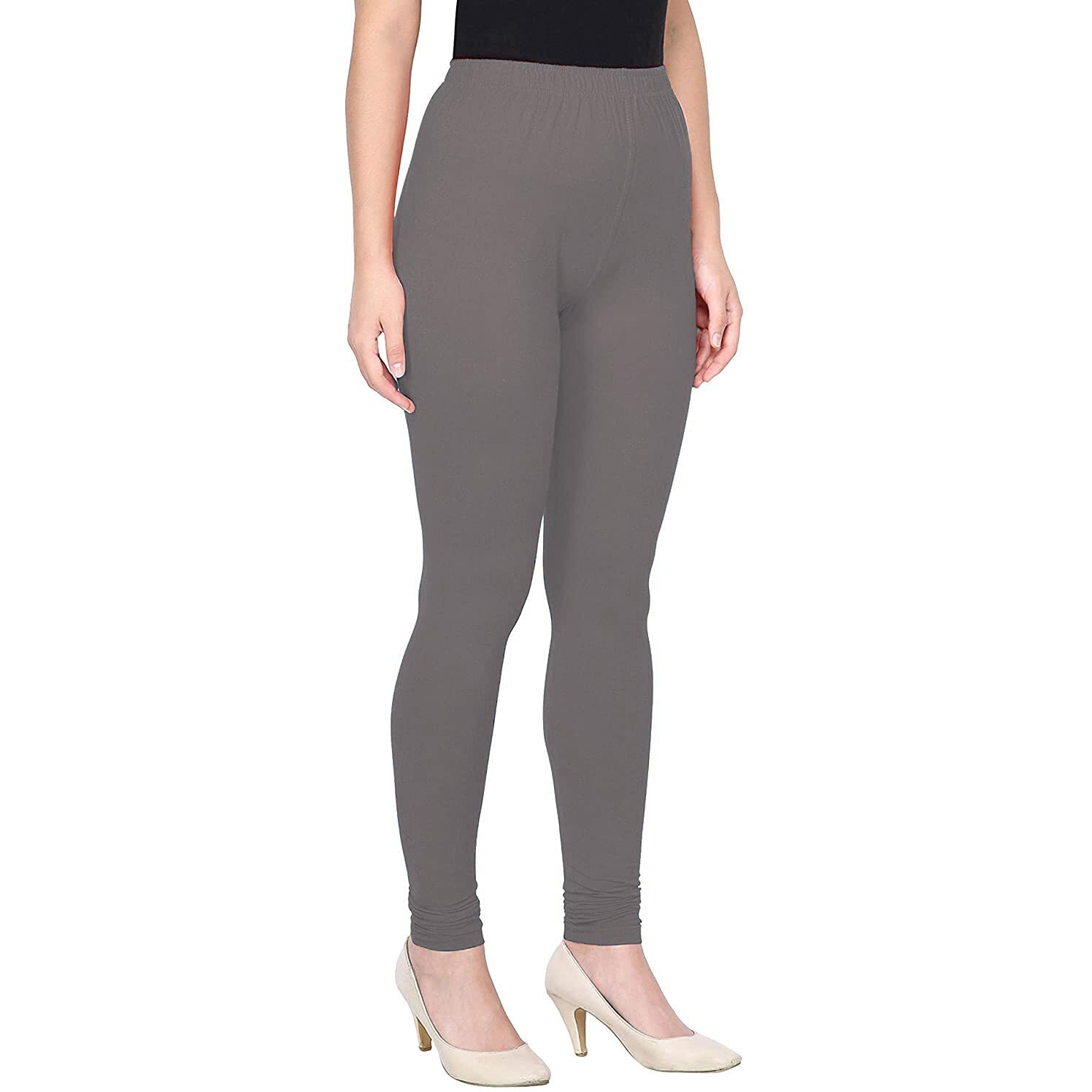 Shasmi Women's Stretch Leggings Com Chudidar Grey Dark 80_Wram 1_M