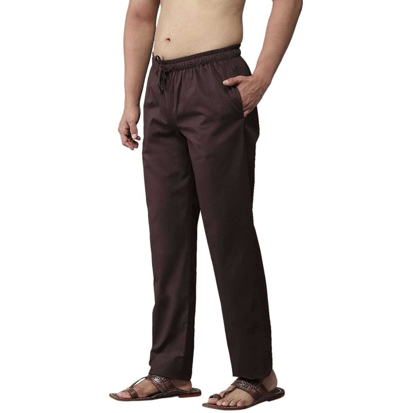 See Designs Men's Regular Pyjama (Sdpj110_Brown_S)