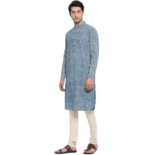 Fabindia Men's Cotton Slim Kurta (100730101_White
