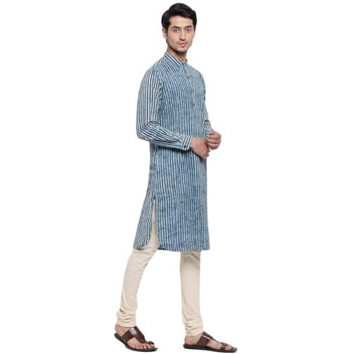 Fabindia Men's Cotton Slim Kurta (100730101_White