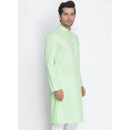 Lymio Men Kurta || Kurta For Men || Men's Cotton Blend Kurta || Long Slevee Kurta (Men-Kurta) (M, Pista)