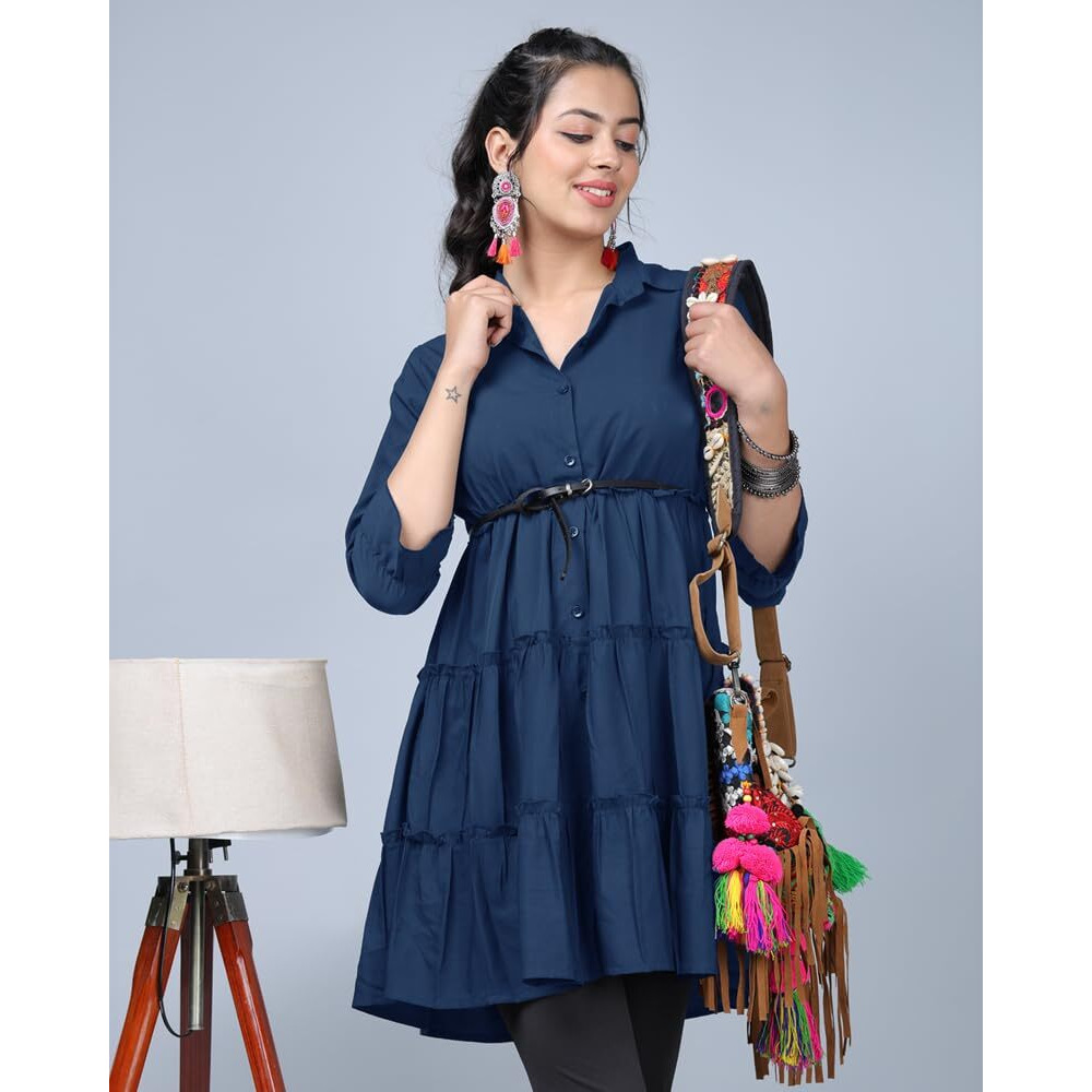 Noble Monk Women Fit & Flare Half Sleeve Dress