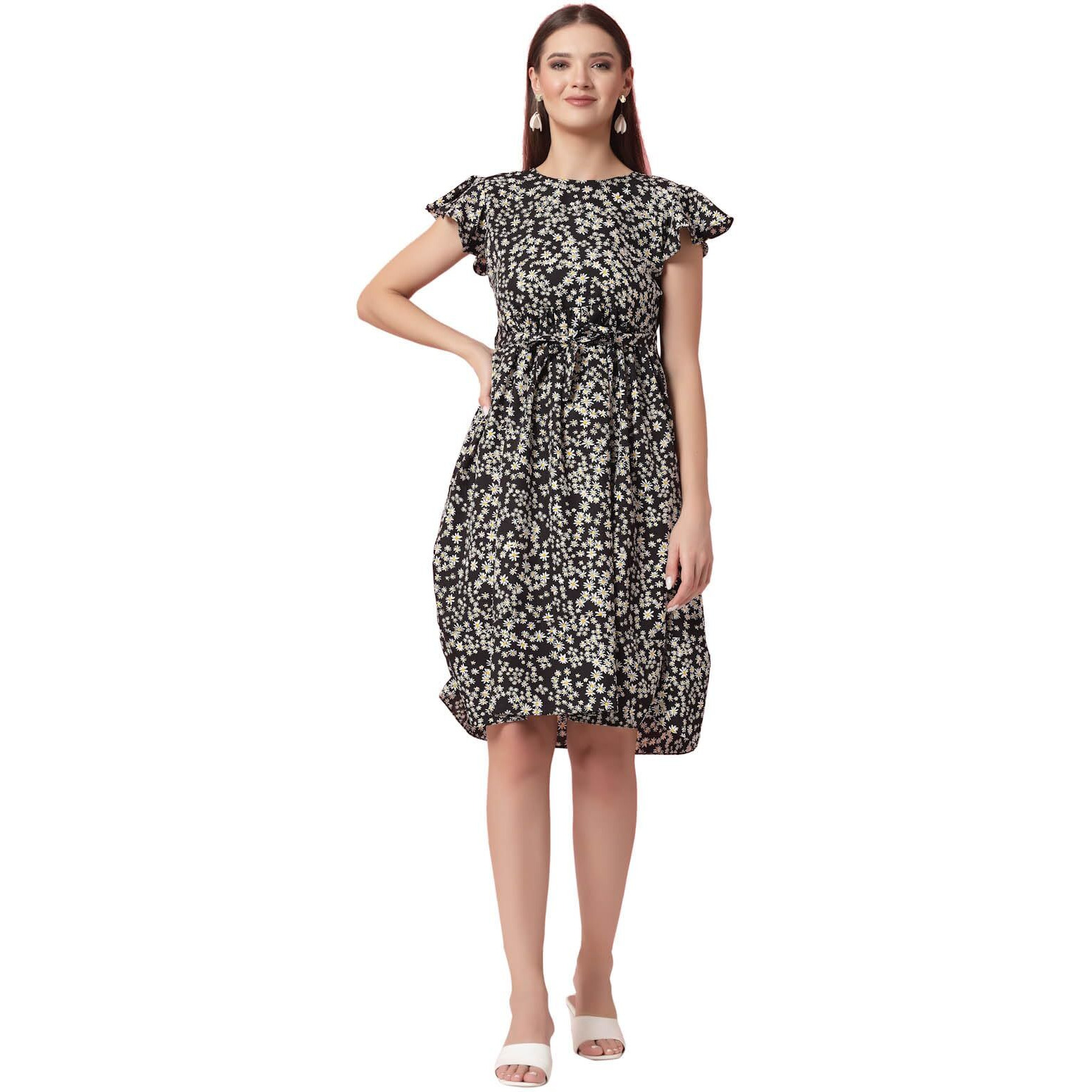 Oomph Women's Western & Fusion Wear Western Dresses For Women Black - Md800