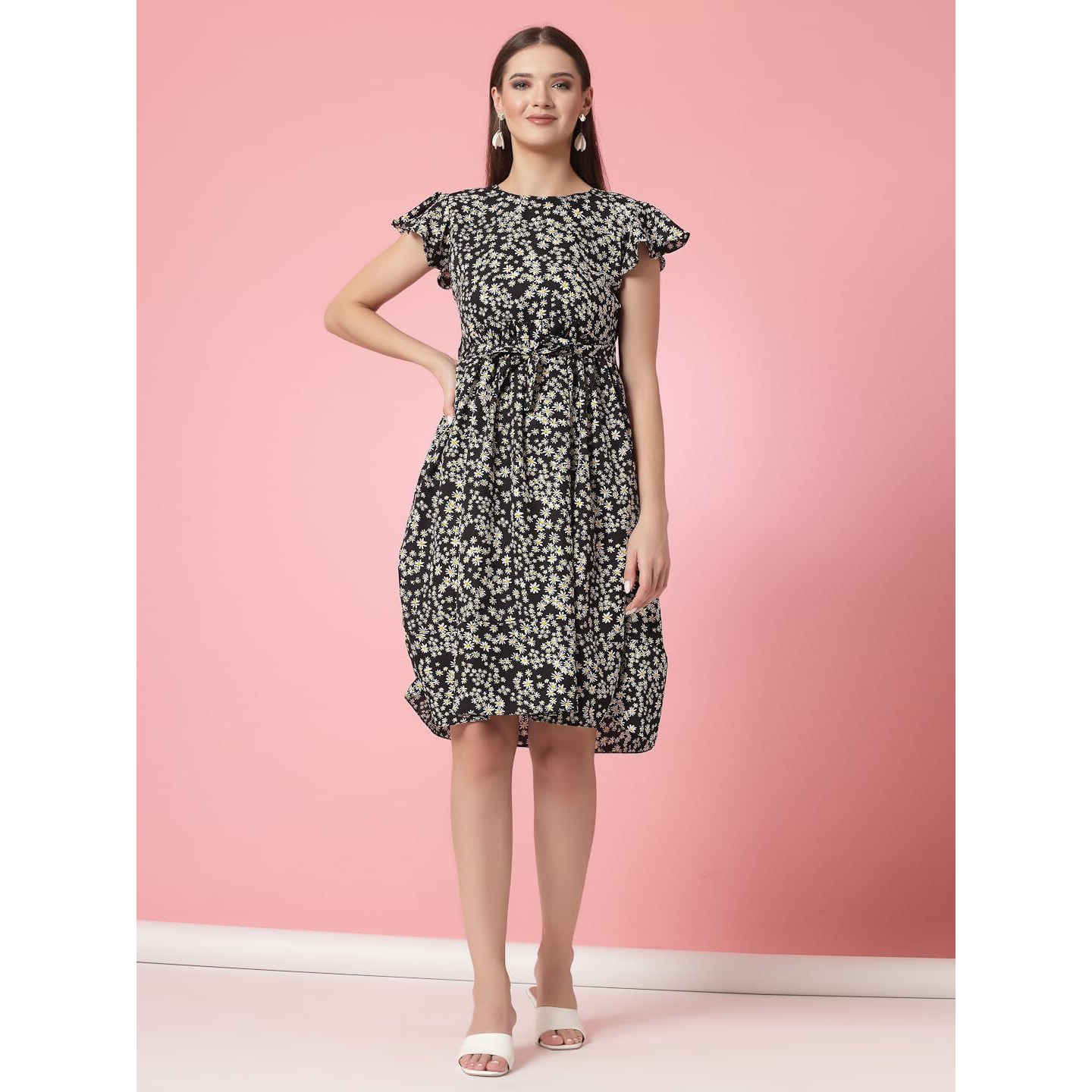 Oomph Women's Western & Fusion Wear Western Dresses For Women Black - Md800