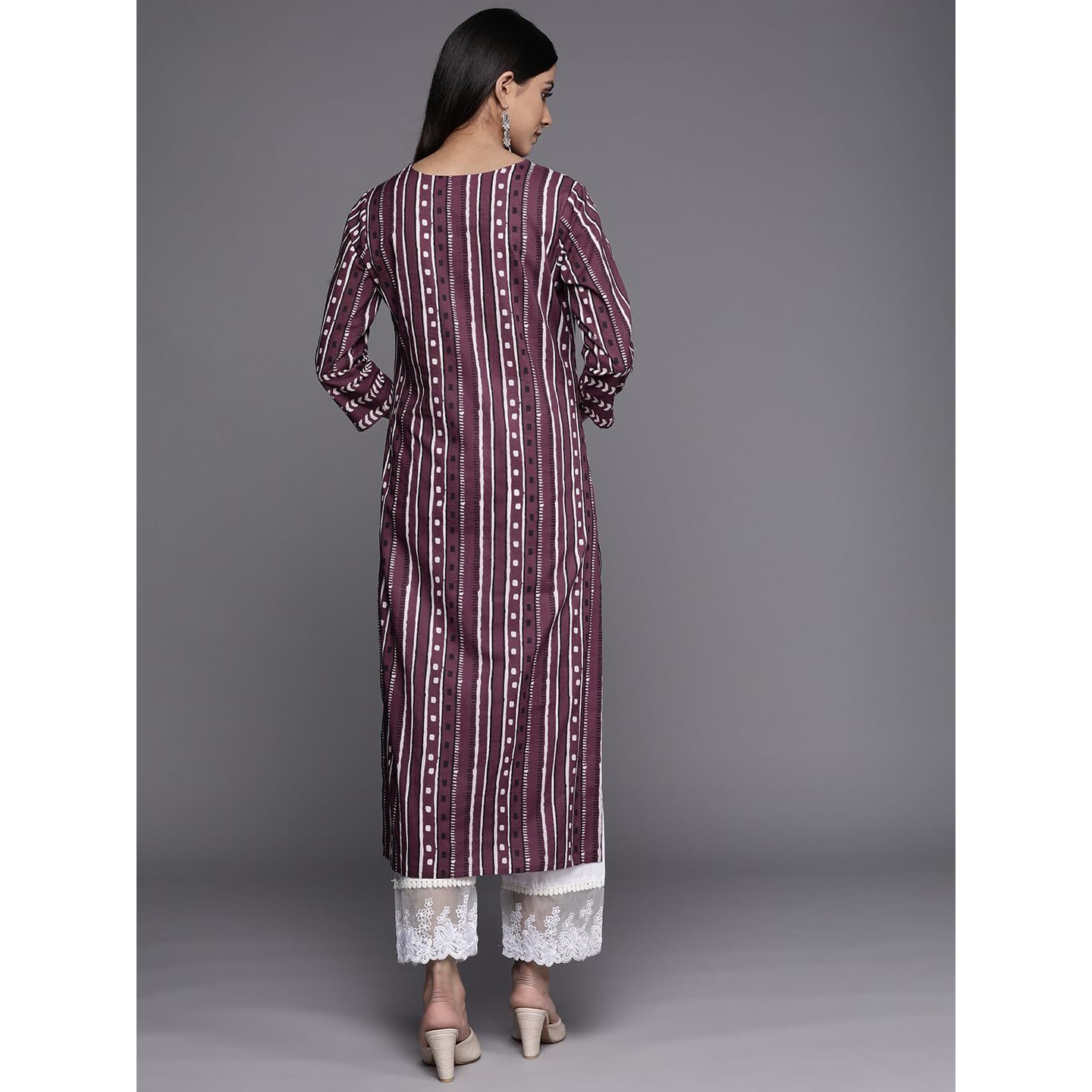 Varanga Women's Cotton Kurta (Vkur1106_Purple
