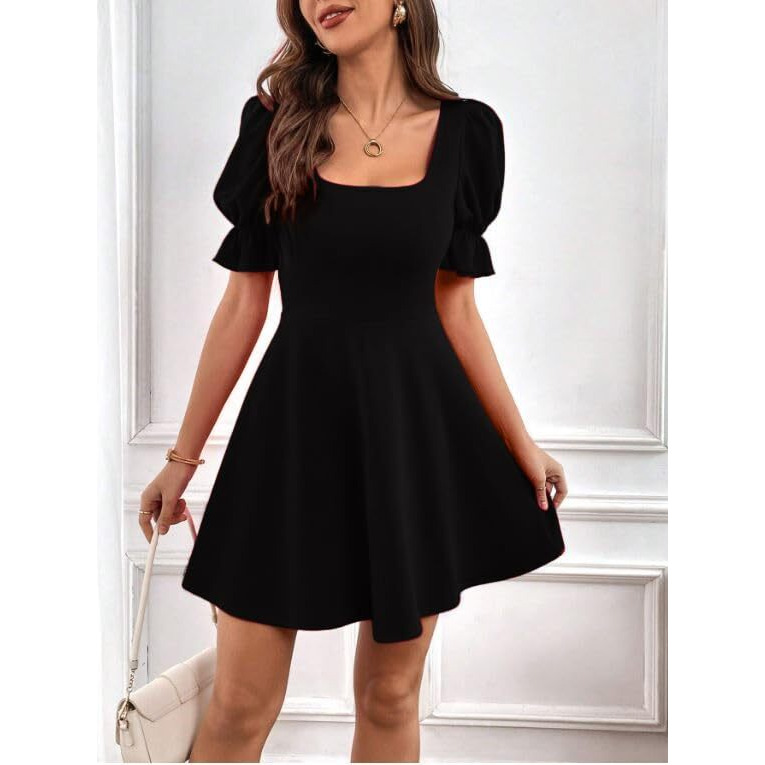 Oomph Women's Western & Fusion Wear Stetchable Party Dress For Women - Black - Md966