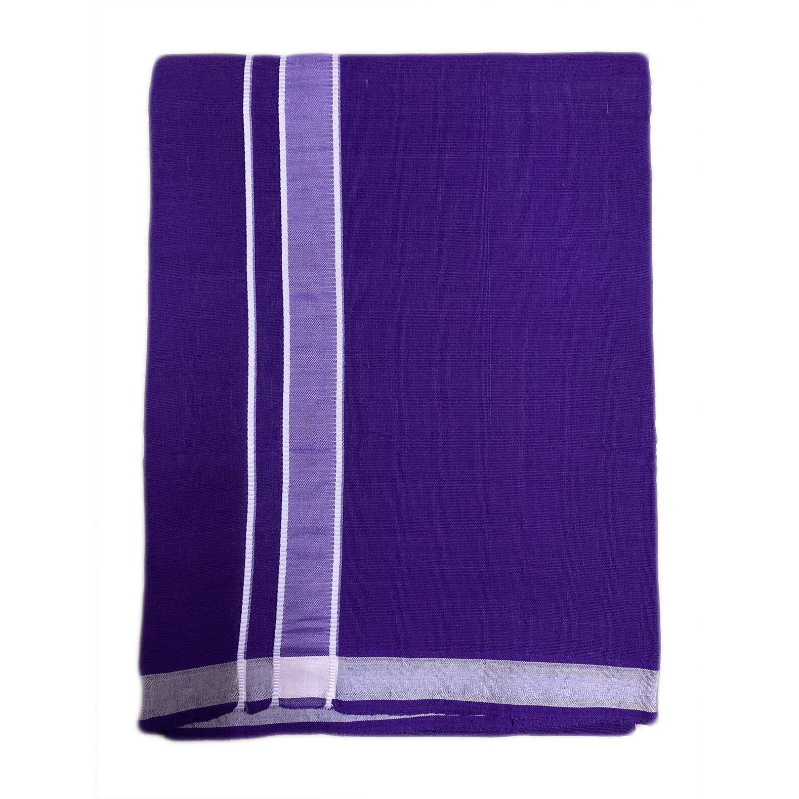 Prakasam Cotton Mens Cotton Single (1.28X1.95 Mtrs) Colour Dhoti/Kerala Single Dhoti/Kerala Colour Pondu Dhoti/Lavender Dhoti