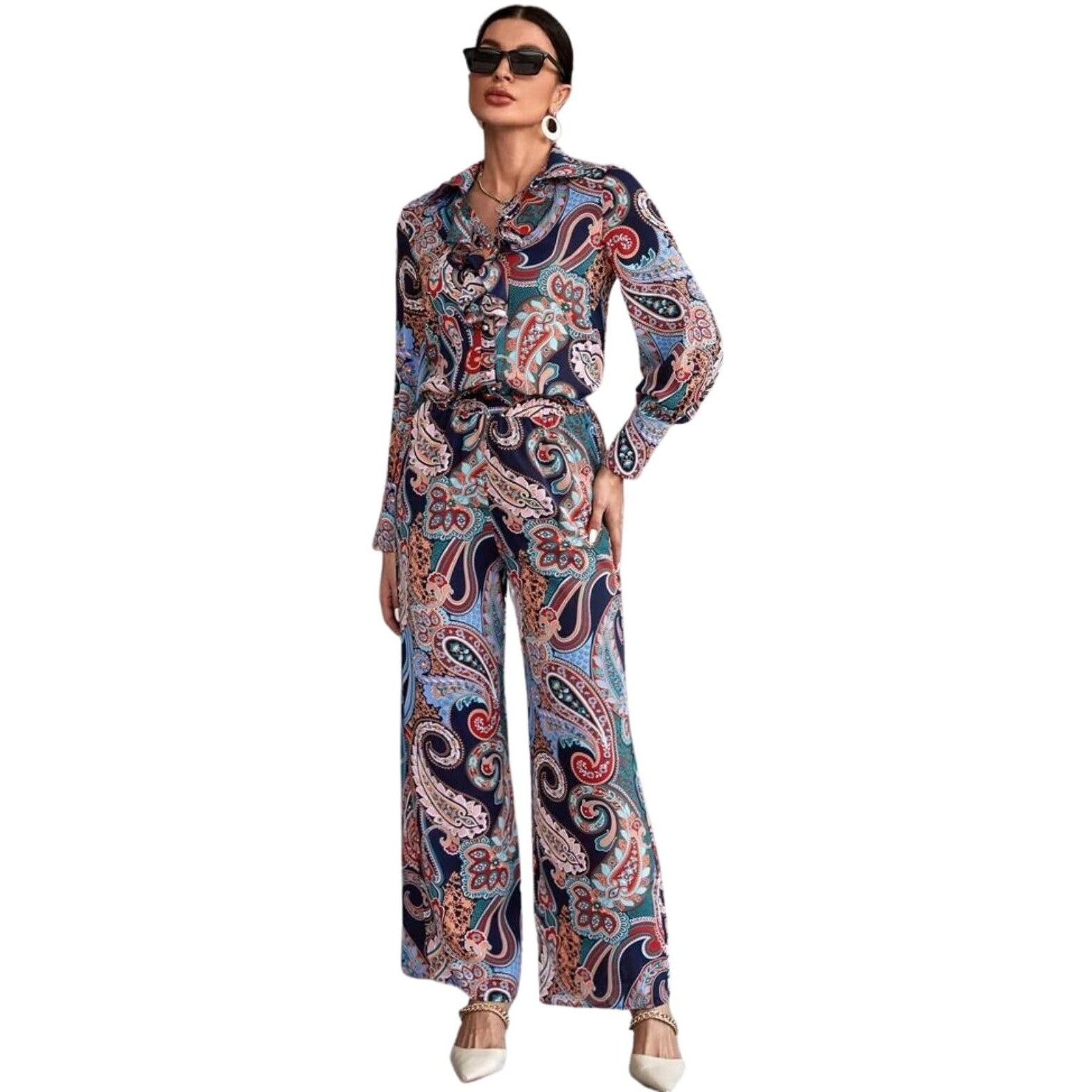 Dhruvi Trendz Womens Rayon Floral Co-Ord Set Regular Fit Night Dress (Dt-W1715&Tr811_Blue_Xs)