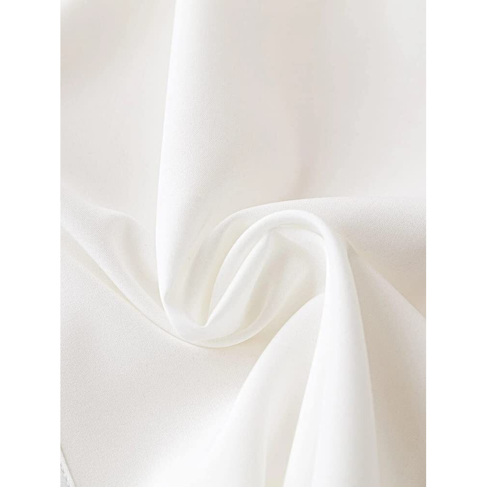 Om Sai Latest Creation Western Dress || Rayon Solid Button Front Shirt Dress For Women || Roll Tab Sleeve & Collared Neck Flared Dress || Office || Summer Short Dresses For Women. (Xxx-Large, White)