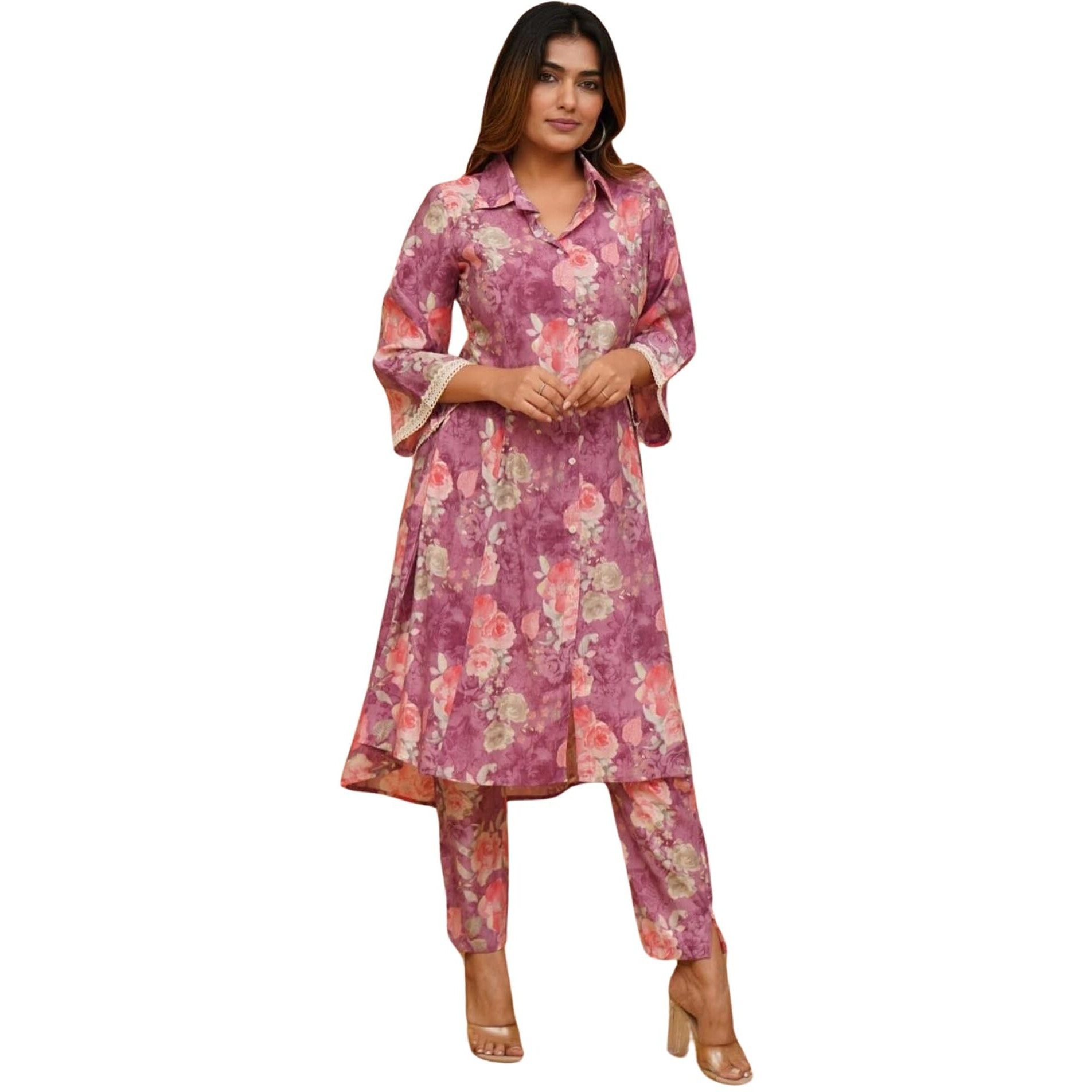 Fabnex Cotton Blend Regular Women Kurta Set (Kk-39-Pink-M_Pink