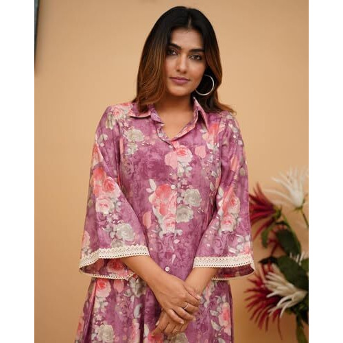 Fabnex Cotton Blend Regular Women Kurta Set (Kk-39-Pink-M_Pink