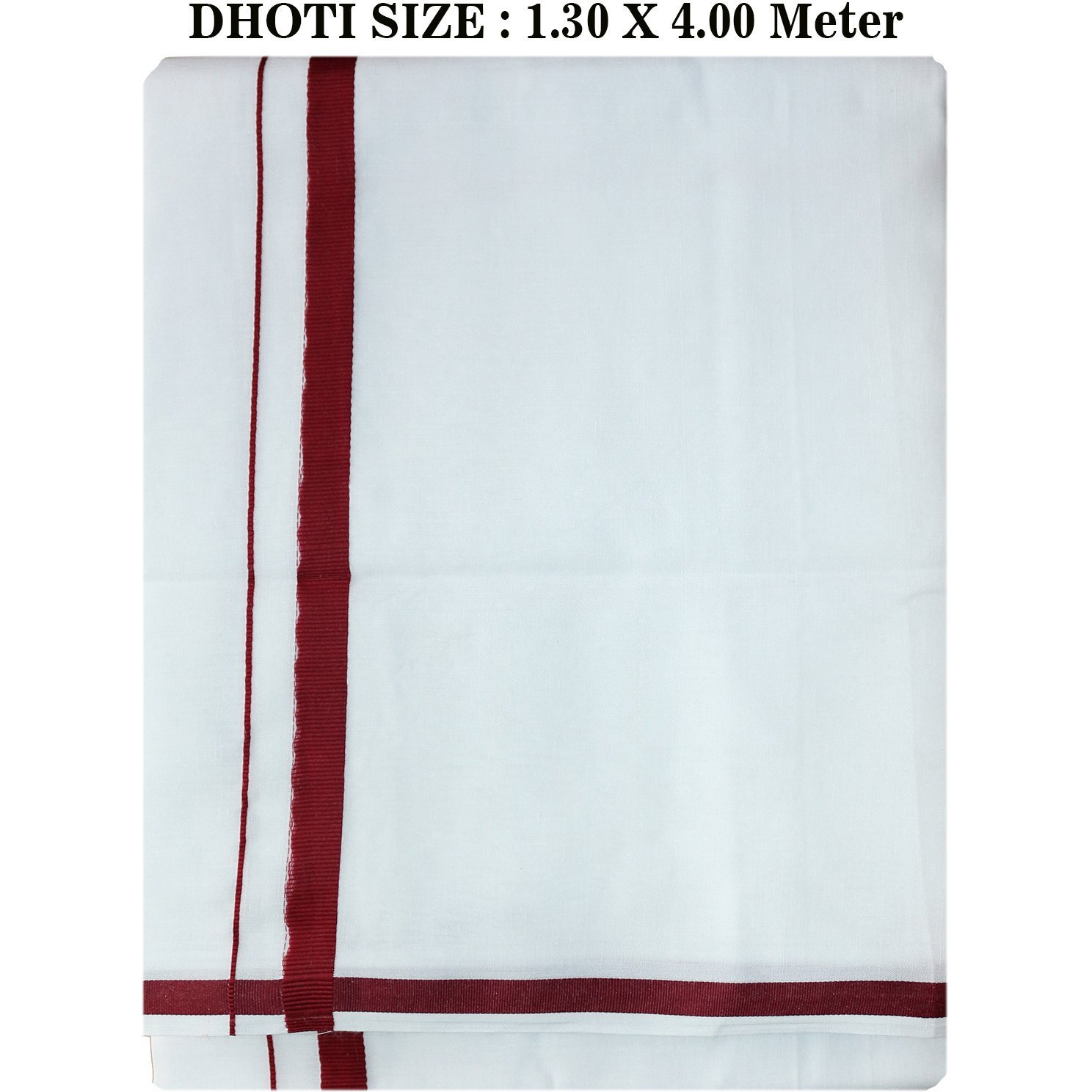 Prakasam Cotton Prakasamcotton Mens (Galaxy Hb) Double (1.28X4.00 Mtrs) Dhoti Pack Of 2 Dhoties With 2 Colours (Multi Colour-4)