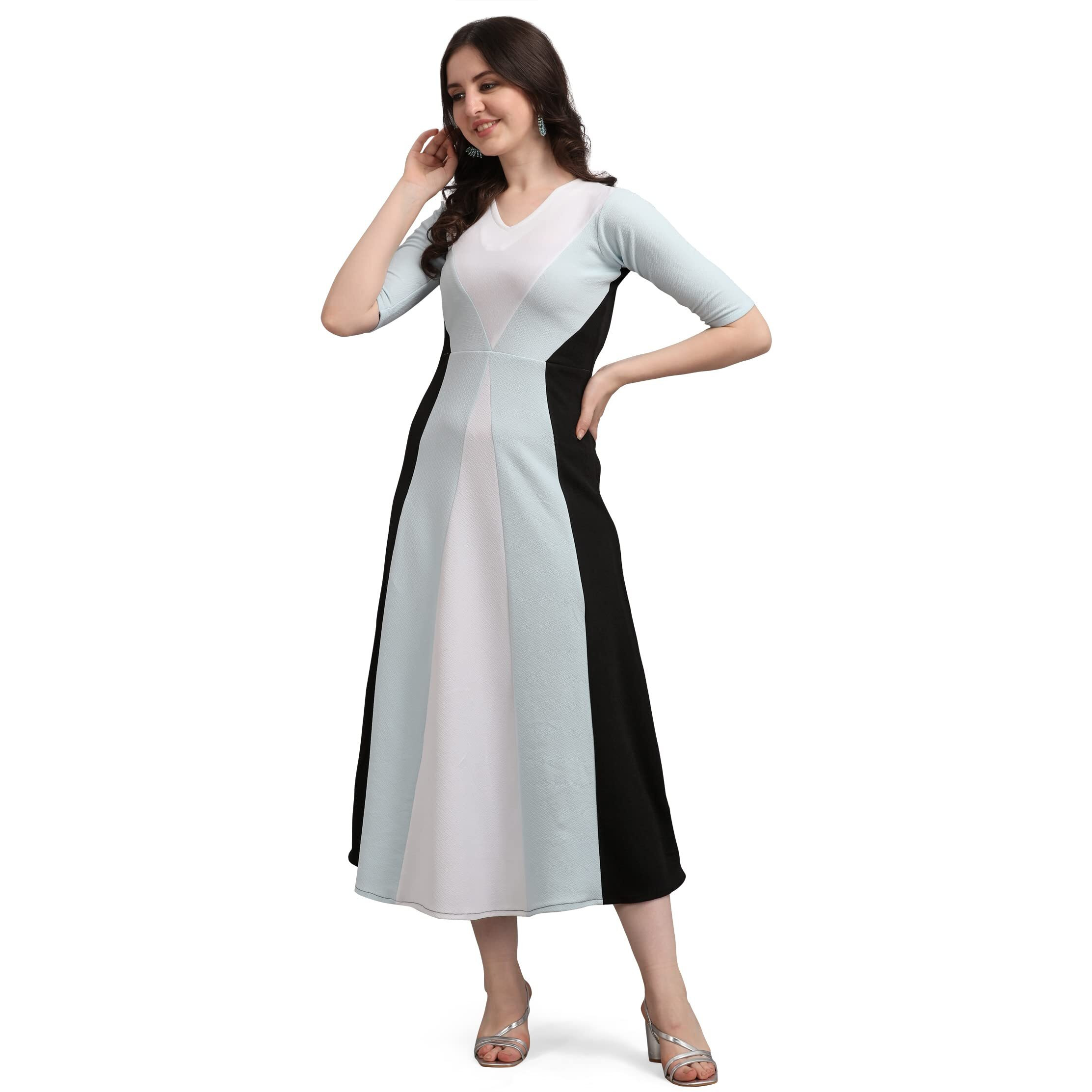 Purvaja Women's Corduroy Empire Waist Maxi Cocktail Dress (Lucy-418-Sb-Bl-S_Sky Blue