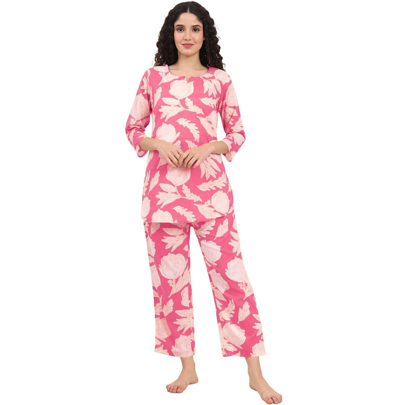 Tee Projekt Co Ord Set For Women Stylish | Ethnic Co Ord Set For Women Pink