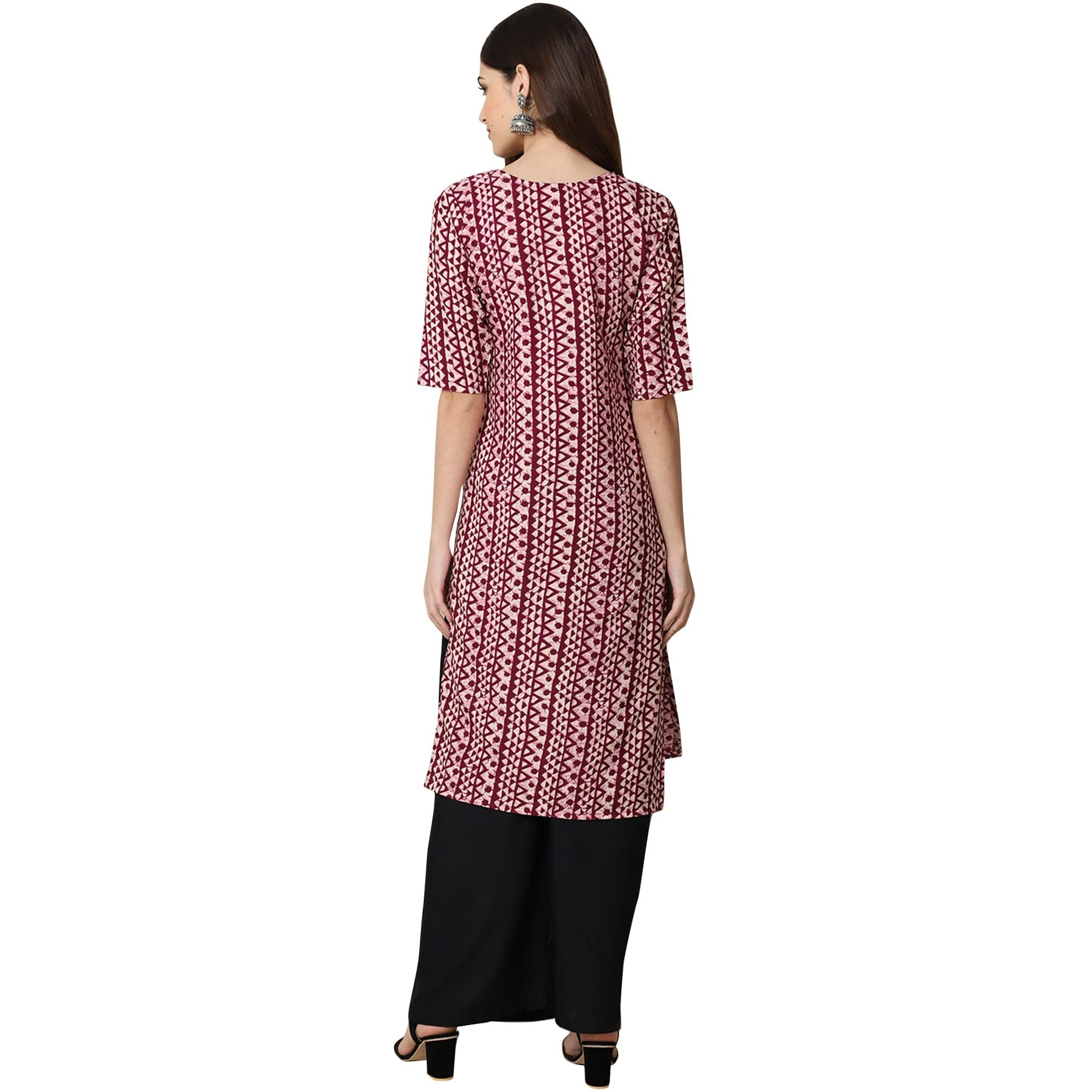 Pinkmint Women's Crepe Digital Print Straight Kurta [Pack Of 3] (347-373-345_Xxl)