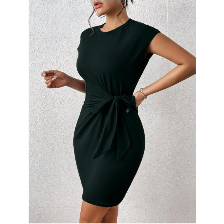 Oomph Women's Western & Fusion Wear Stetchable Party Dress For Women, Green - Md971