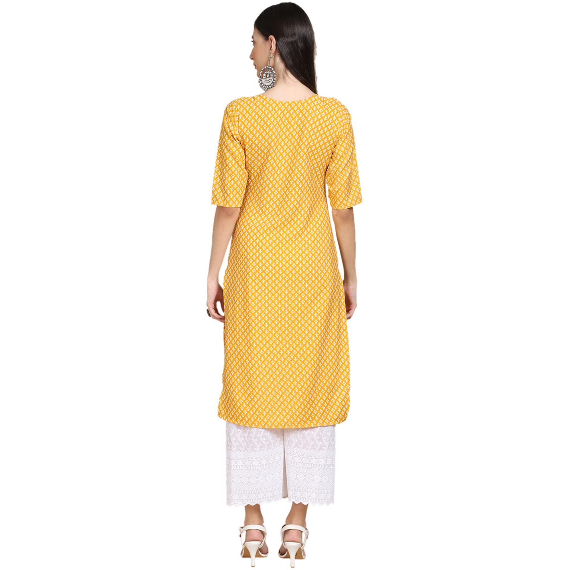 Pinkmint Women's Crepe Digital Print Straight Kurta(Pack Of 4) [X-346-350-372-362-S]