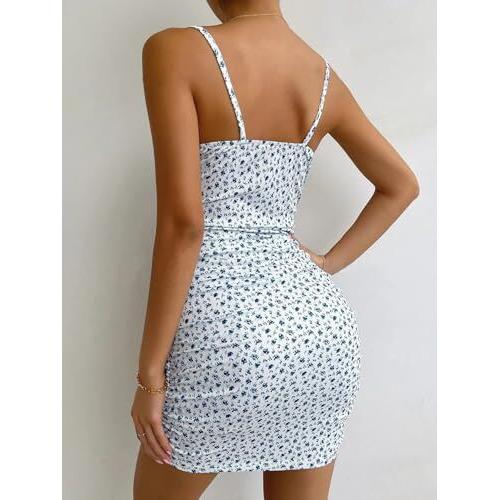 Litzo Women's Polyester Bodycon Mini Dress (L-89-M White