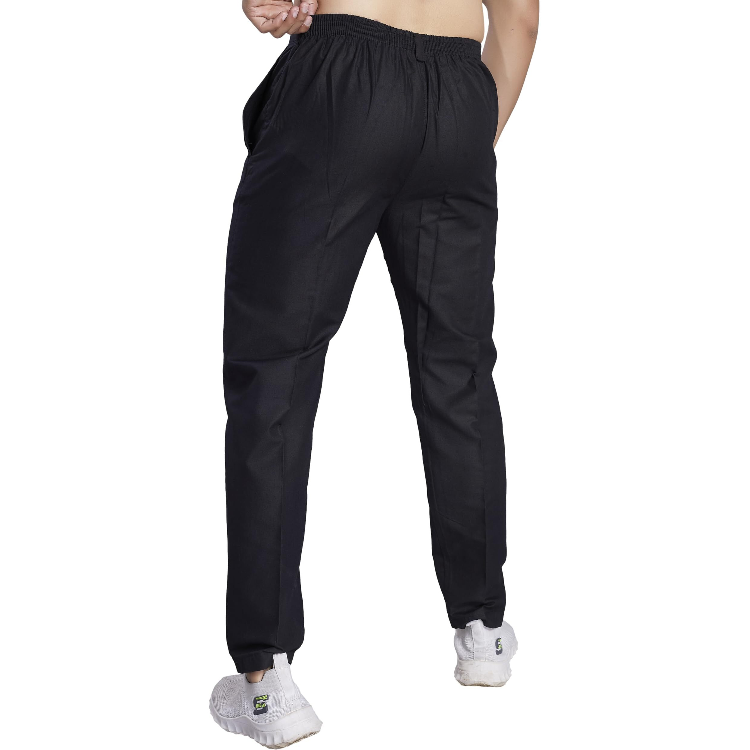 Divisive Men's Cotton Stitched Slim Fit Pyjama/Pant (Dpt27_S_Black)