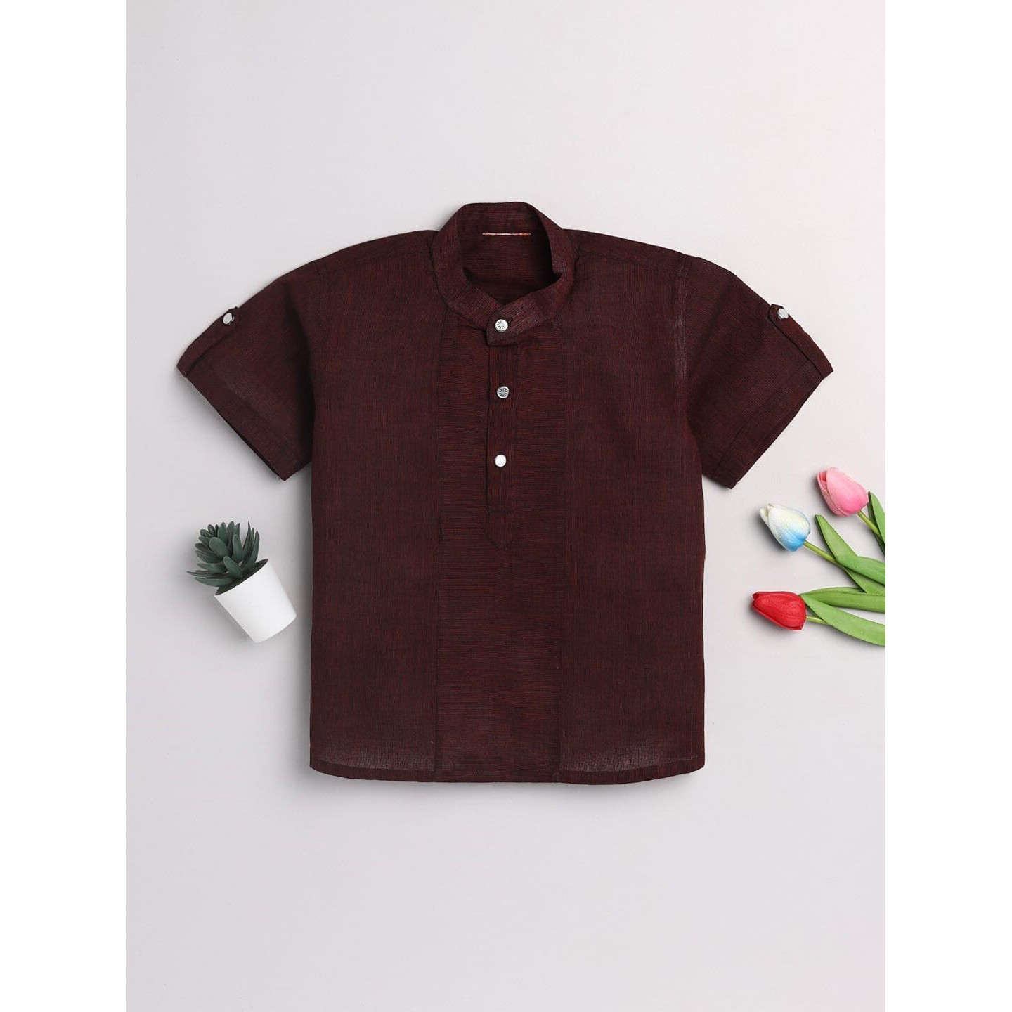 Jbn Creation Boy's Cotton Regular Fit Shirt (Jbnbsh006Ma_26_Maroon