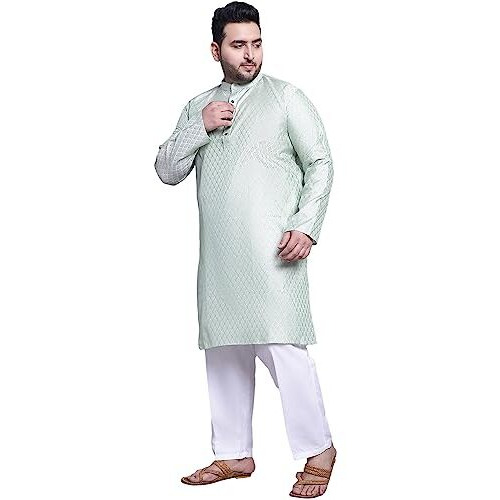 Sojanya (Since 1958 Men's Silk Blend Pink Kurta & Cream Printed Nehrujacket With White Pyjama
