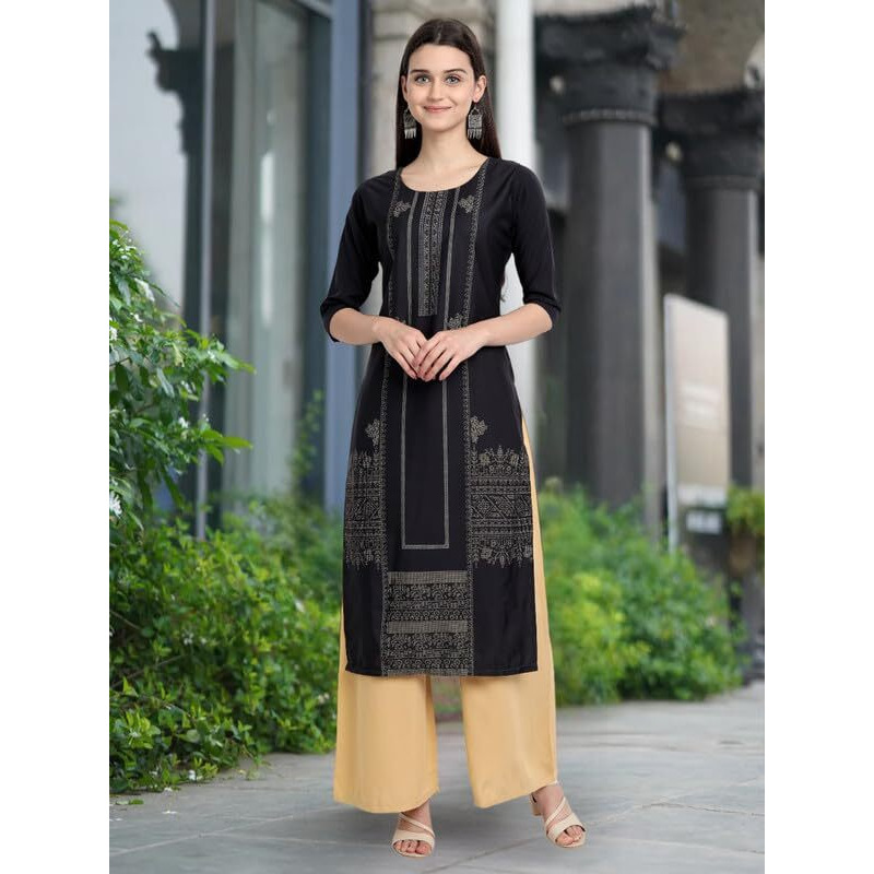 Tee Projekt Printed Crepe Kurti For Women Ll Vibrant Colour Kurti (Pack Of 6)