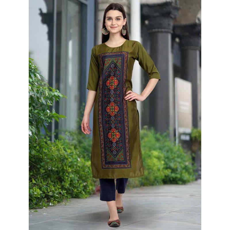 Tee Projekt Printed Crepe Kurti For Women Ll Vibrant Colour Kurti (Pack Of 6)